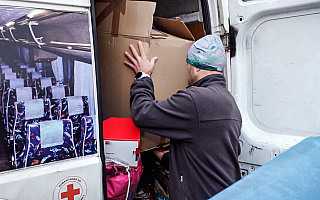 Żywność i sprzęt rehabilitacyjny z Olsztyna wyruszyły na pomoc Ukrainie
